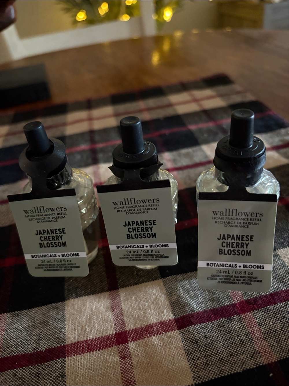Nwt (3) Japanese Cherry Blossom Wallflower Refill Bottles from White Barn